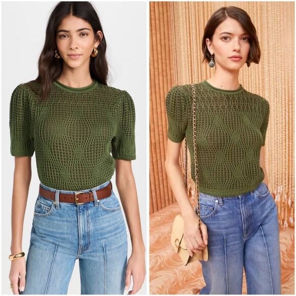 Ulla Johnson Short Sleeve Capri Knit Top Medium - Picture 1 of 9